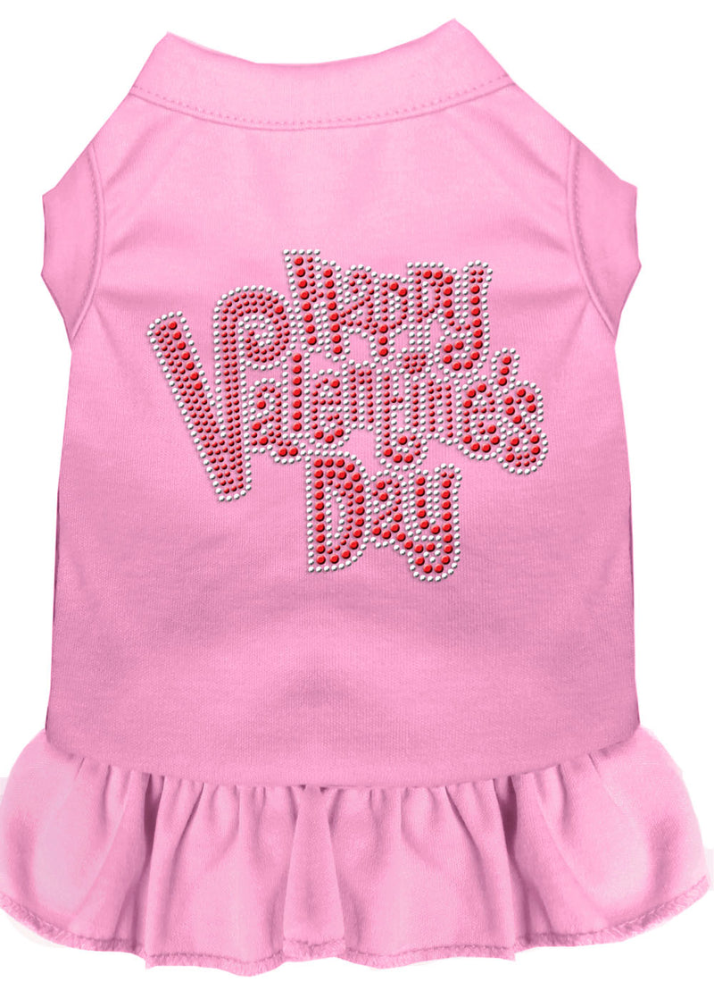 Happy Valentines Day Rhinestone Dress Light Pink Lg GreatEagleInc