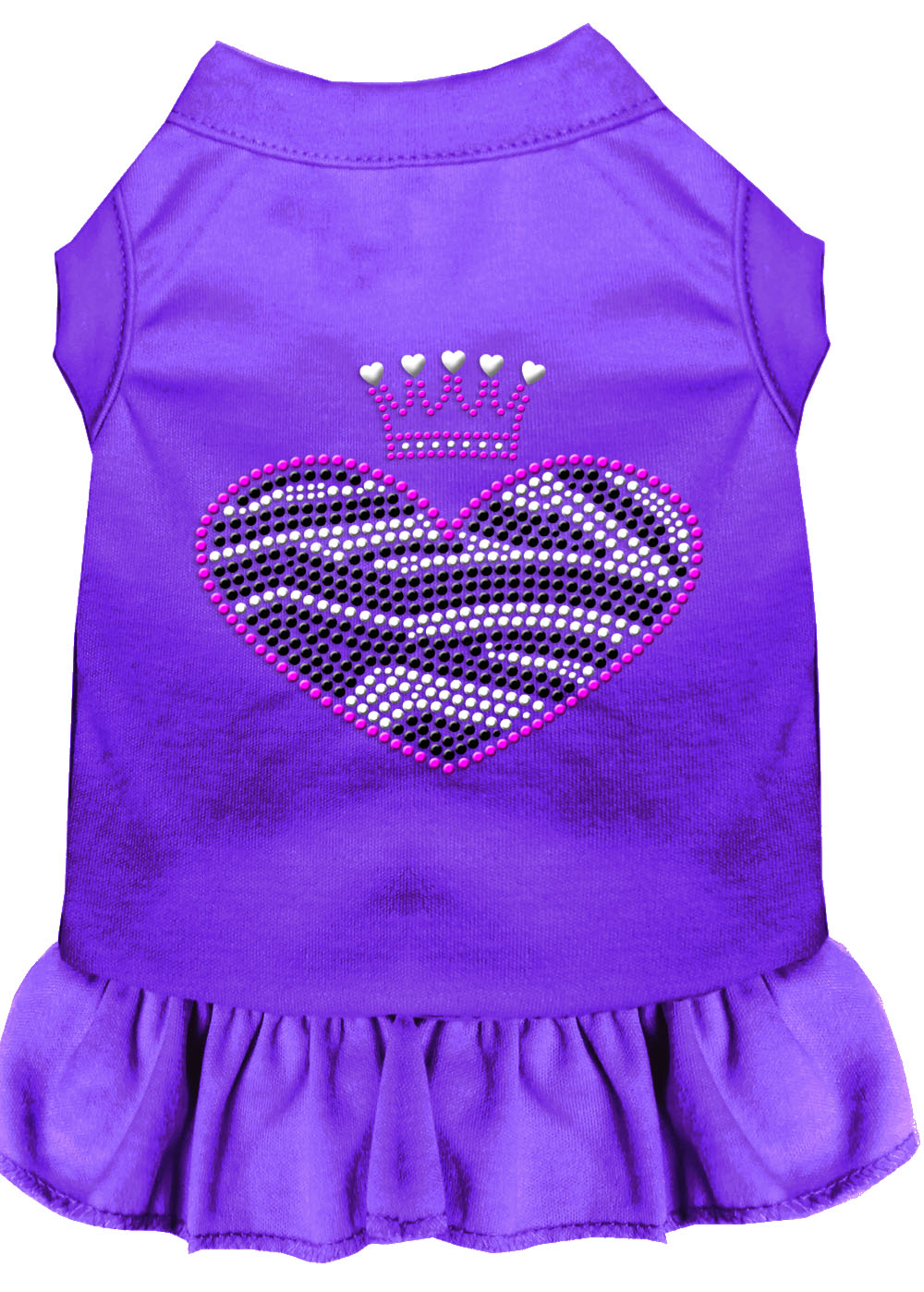 Zebra Heart Rhinestone Dress Purple 4x GreatEagleInc