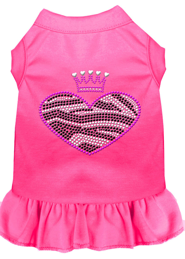 Zebra Heart Rhinestone Dress Bright Pink Xxxl GreatEagleInc