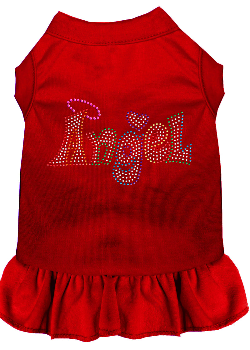 Technicolor Angel Rhinestone Pet Dress Red Med GreatEagleInc