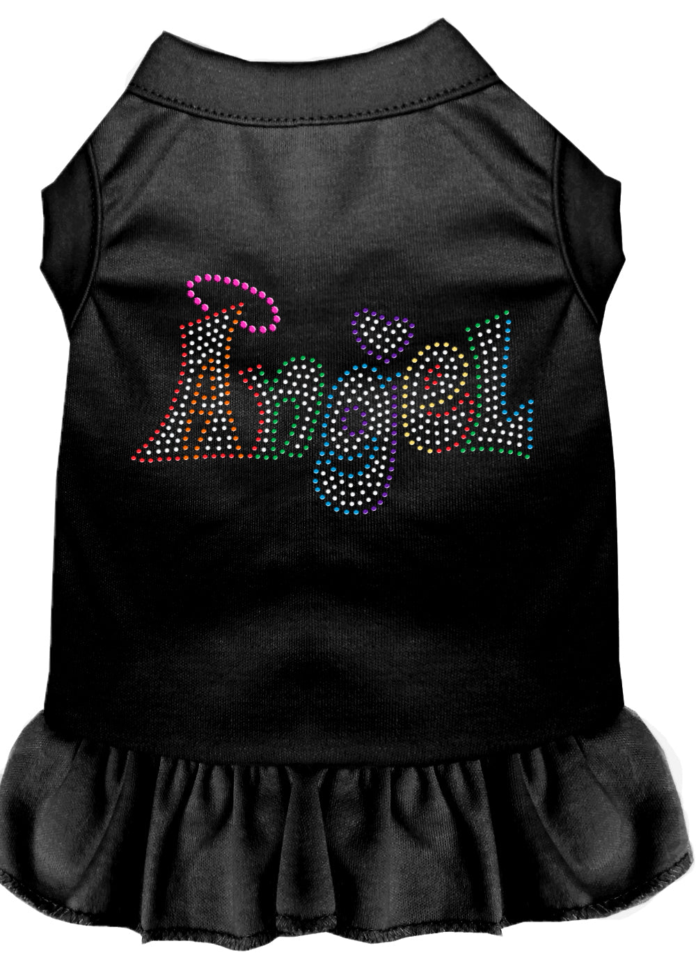 Technicolor Angel Rhinestone Pet Dress Black Xl Default Title