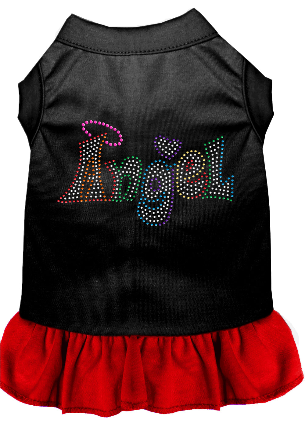 Technicolor Angel Rhinestone Pet Dress Black With Red Xs Default Title