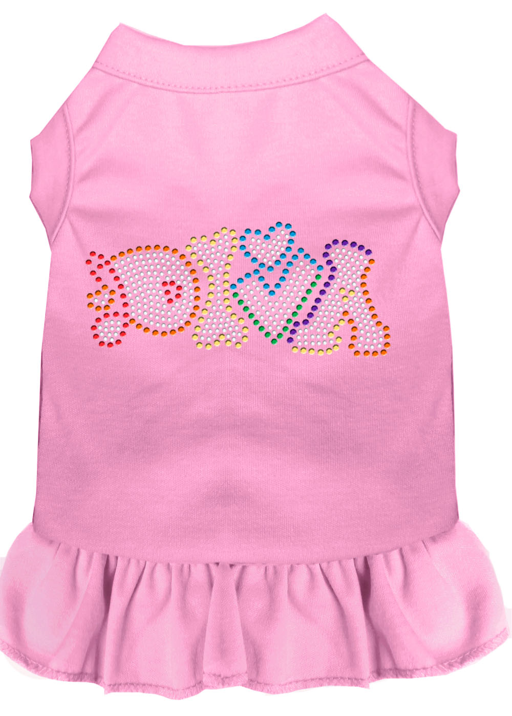 Technicolor Diva Rhinestone Pet Dress Light Pink 4x Default Title