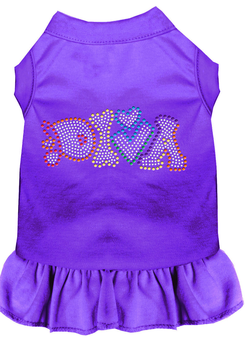 Technicolor Diva Rhinestone Pet Dress Purple Lg GreatEagleInc