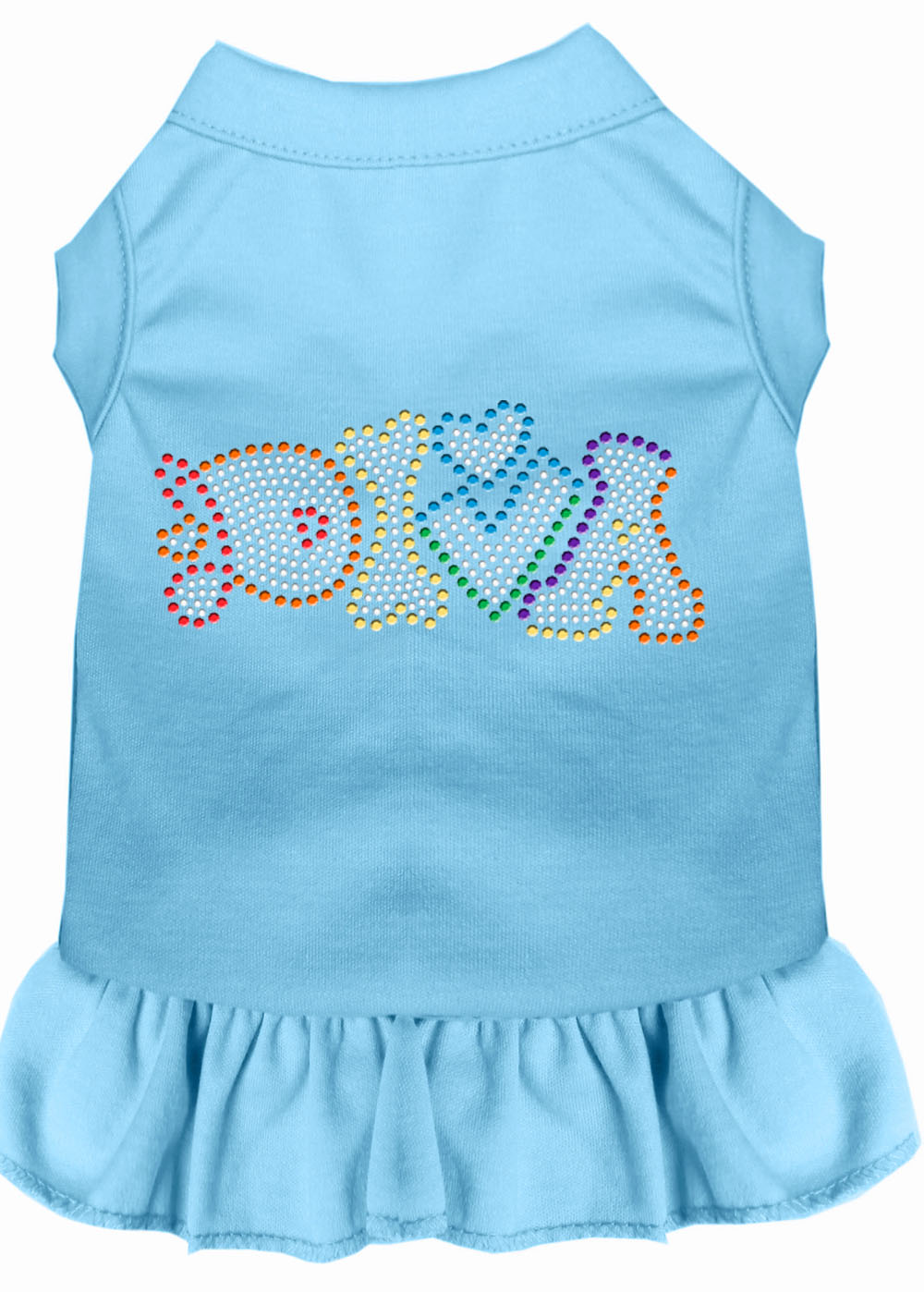 Technicolor Diva Rhinestone Pet Dress Baby Blue Sm Default Title