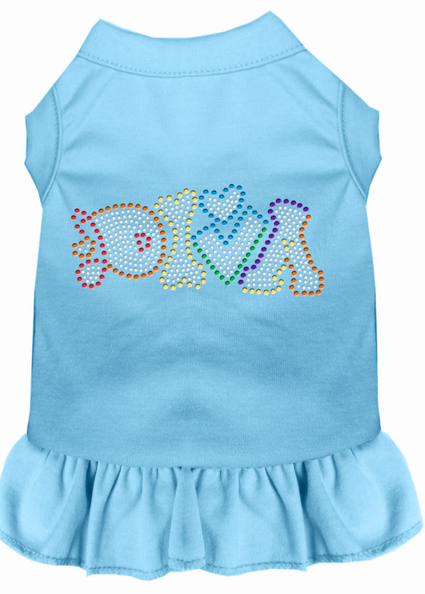 Technicolor Diva Rhinestone Pet Dress Baby Blue Xs GreatEagleInc