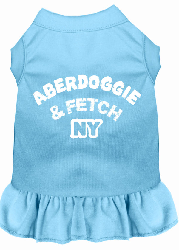 Aberdoggie Ny Screen Print Dress Baby Blue 4x (22) Default Title