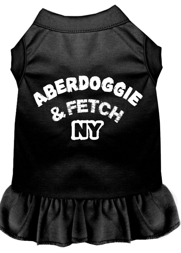 Aberdoggie Ny Screen Print Dress Black 4x (22) Default Title