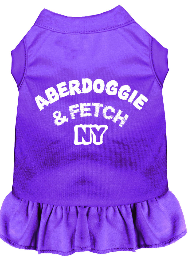 Aberdoggie Ny Screen Print Dress Purple 4x (22) GreatEagleInc