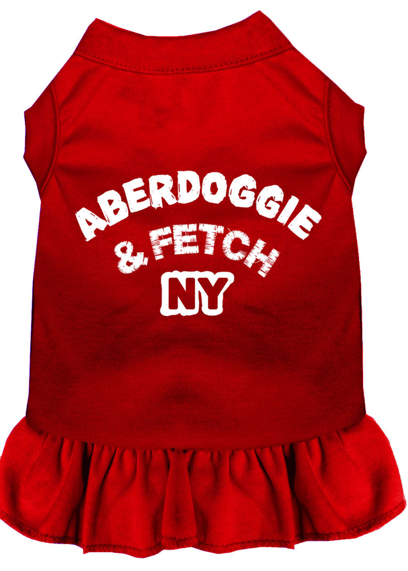 Aberdoggie Ny Screen Print Dress Red 4x (22) GreatEagleInc