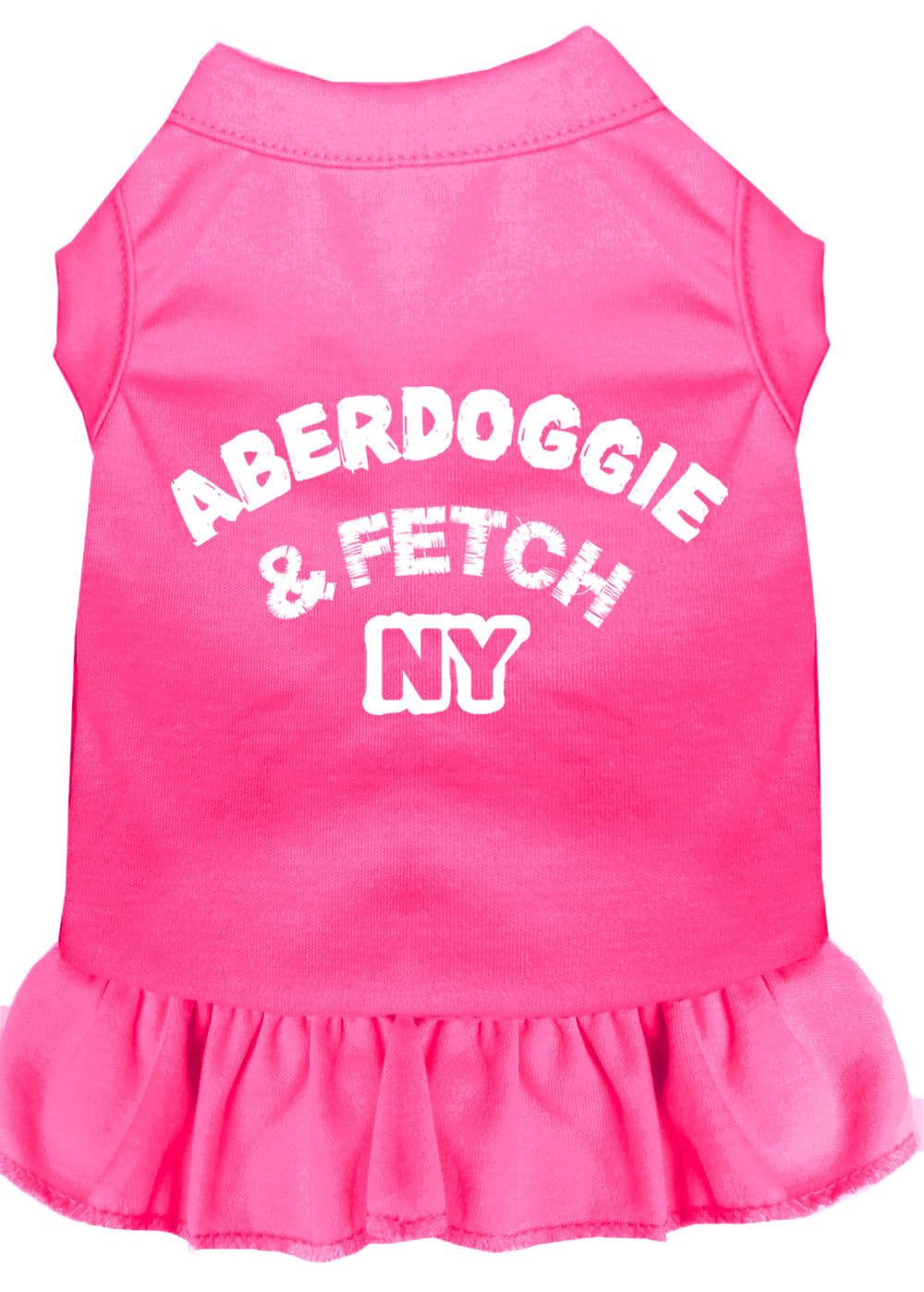 Aberdoggie Ny Screen Print Dress Bright Pink Med GreatEagleInc