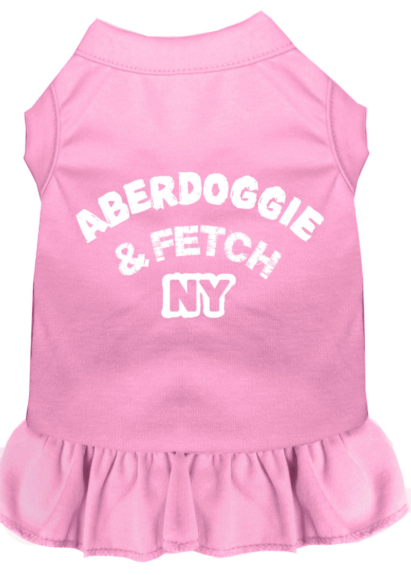 Aberdoggie Ny Screen Print Dress Light Pink Xs Default Title