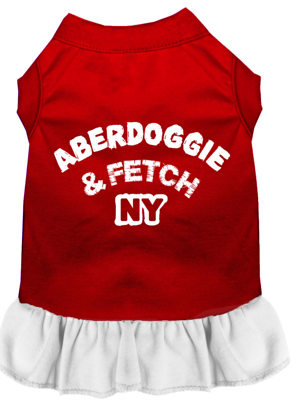 Aberdoggie Ny Screen Print Dress Red With White Xs GreatEagleInc