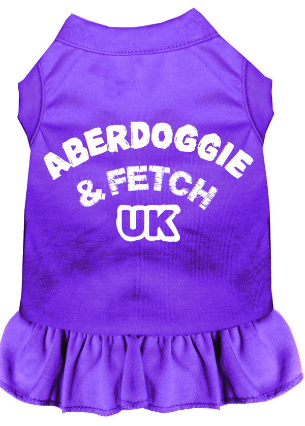 Aberdoggie Uk Screen Print Dress Purple 4x (22) GreatEagleInc