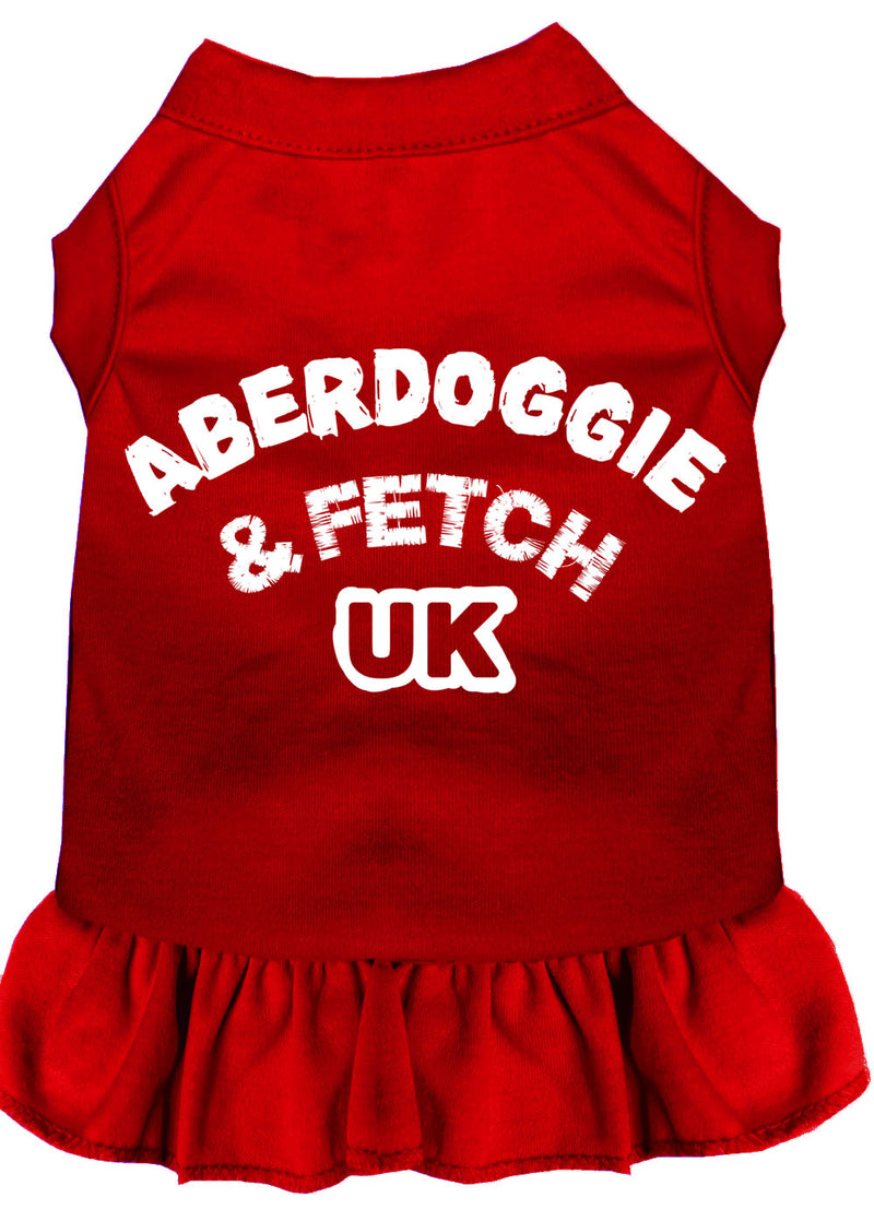 Aberdoggie Uk Screen Print Dress Red 4x (22) Default Title