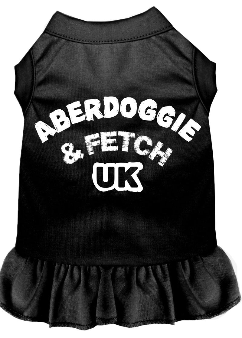 Aberdoggie Uk Screen Print Dress Black Lg GreatEagleInc