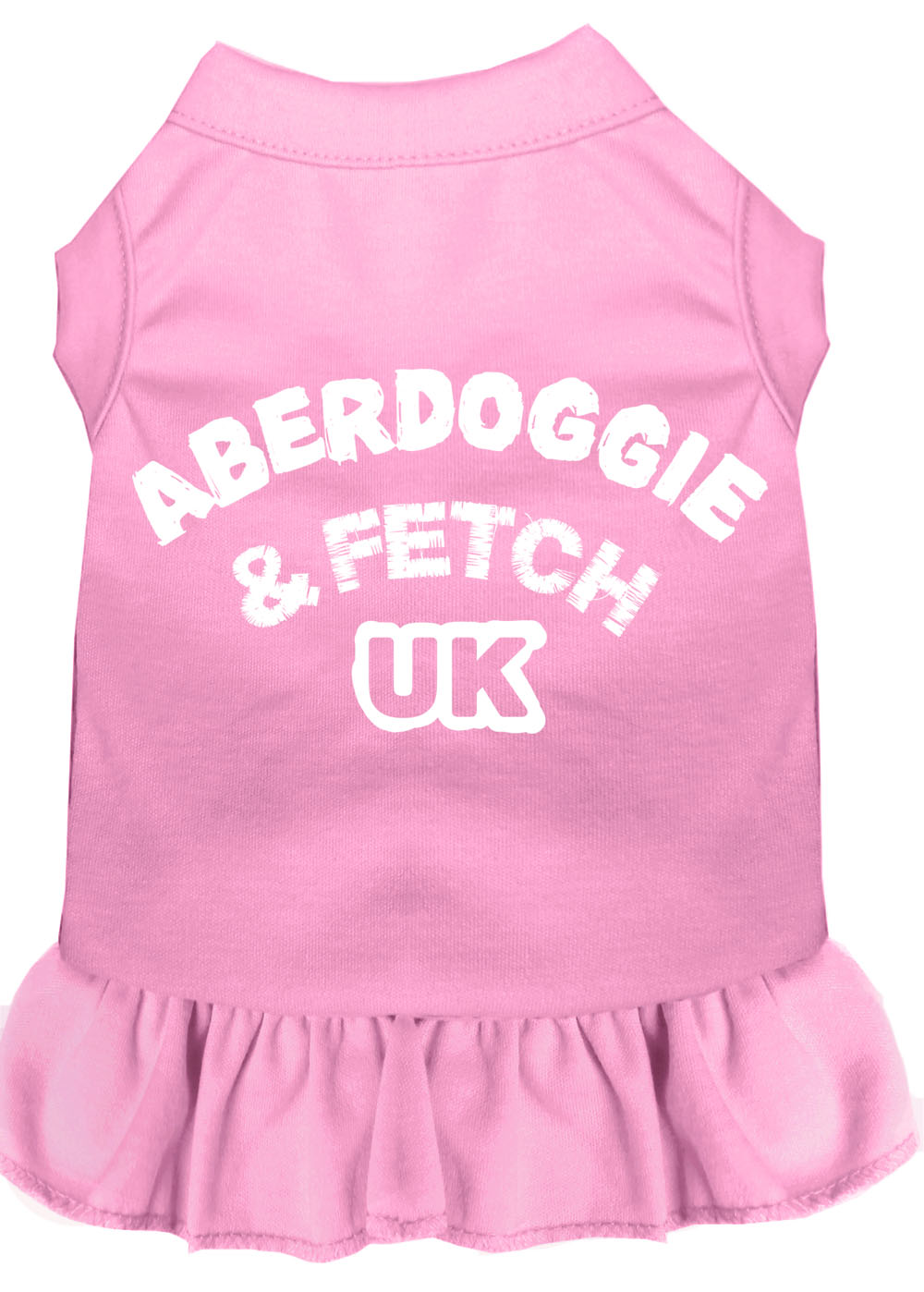 Aberdoggie Uk Screen Print Dress Light Pink Lg GreatEagleInc