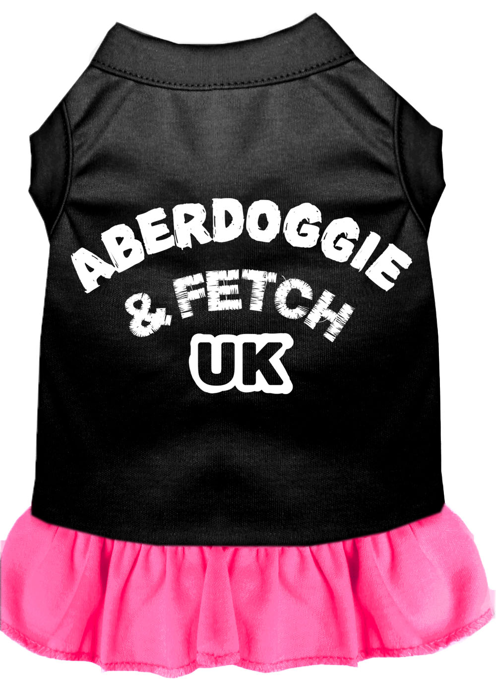Aberdoggie Uk Screen Print Dress Black With Bright Pink Med GreatEagleInc