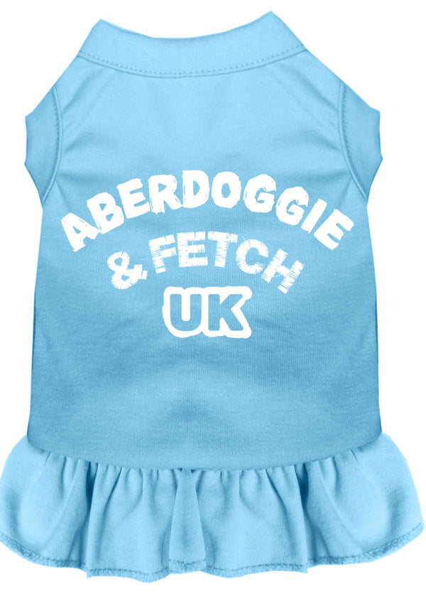 Aberdoggie Uk Screen Print Dress Baby Blue Xl GreatEagleInc