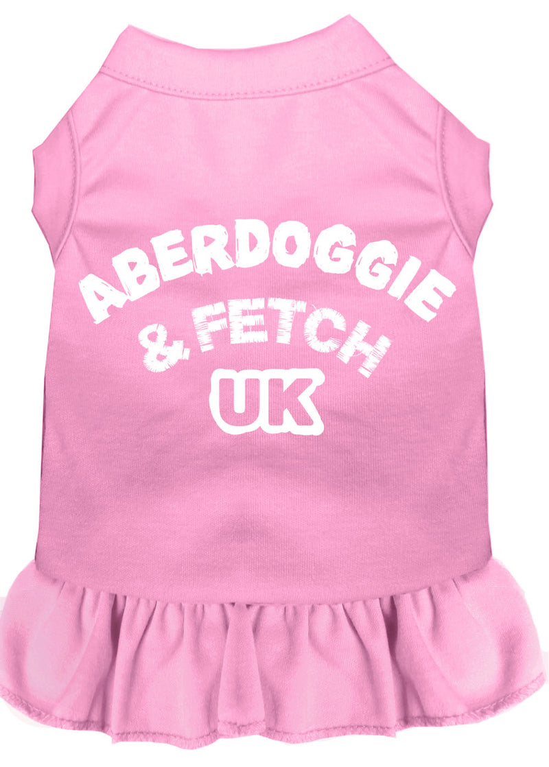 Aberdoggie Uk Screen Print Dress Light Pink Xxl GreatEagleInc