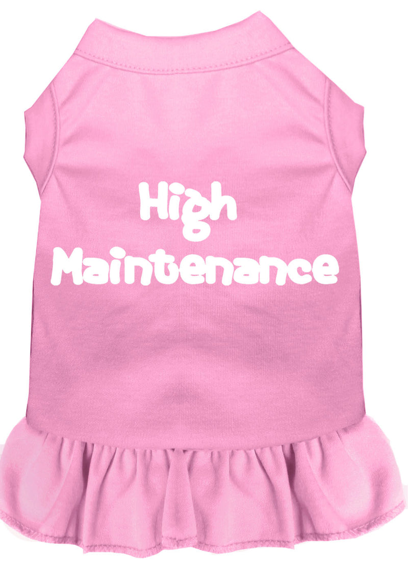 High Maintenance Screen Print Dress Light Pink Lg GreatEagleInc