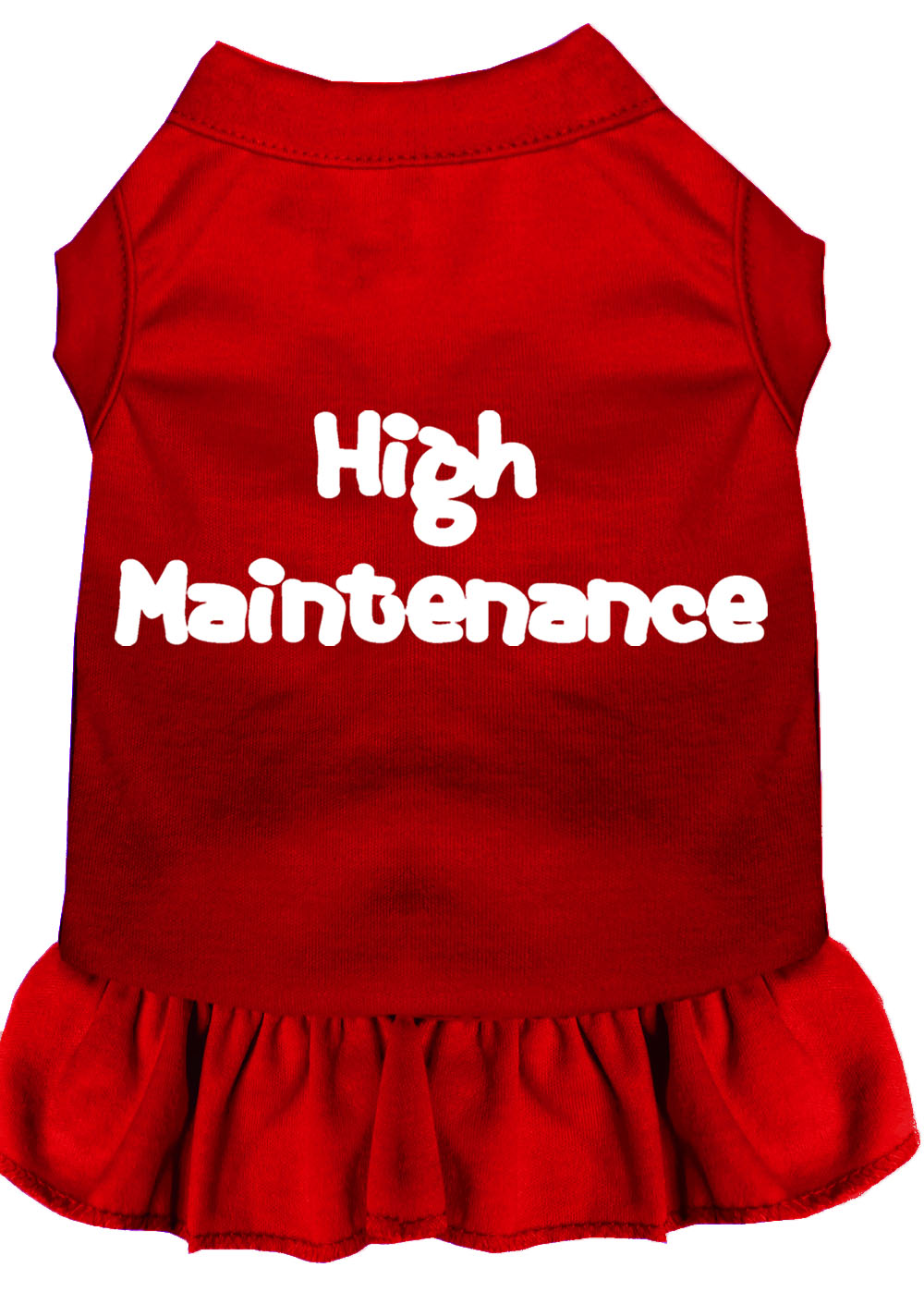 High Maintenance Screen Print Dress Red Med GreatEagleInc