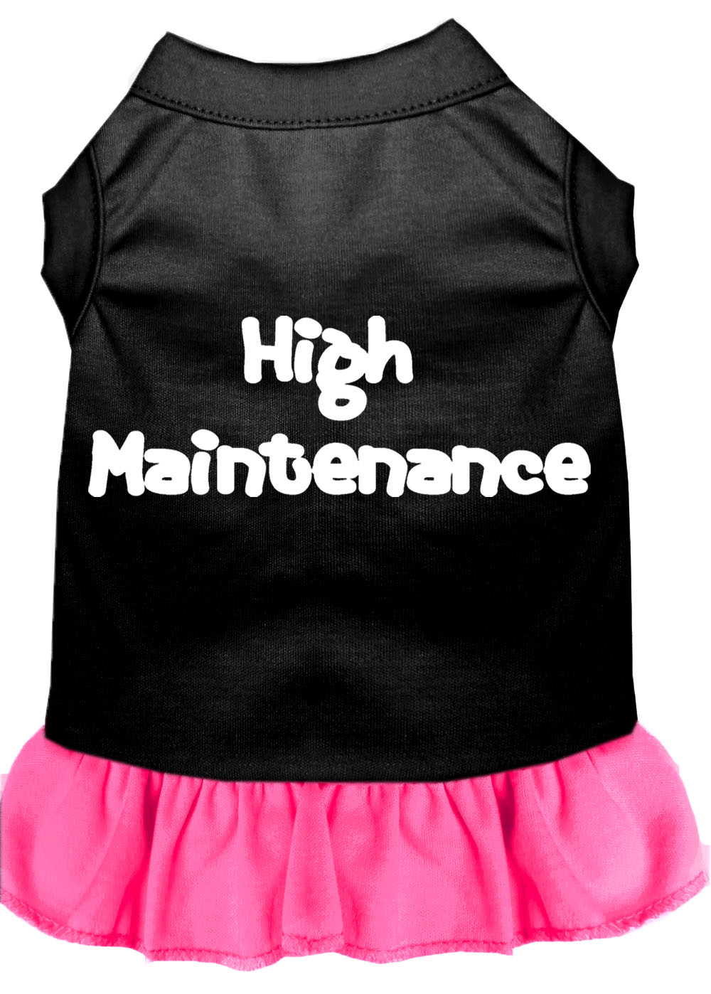 High Maintenance Screen Print Dress Black With Bright Pink Xxl GreatEagleInc