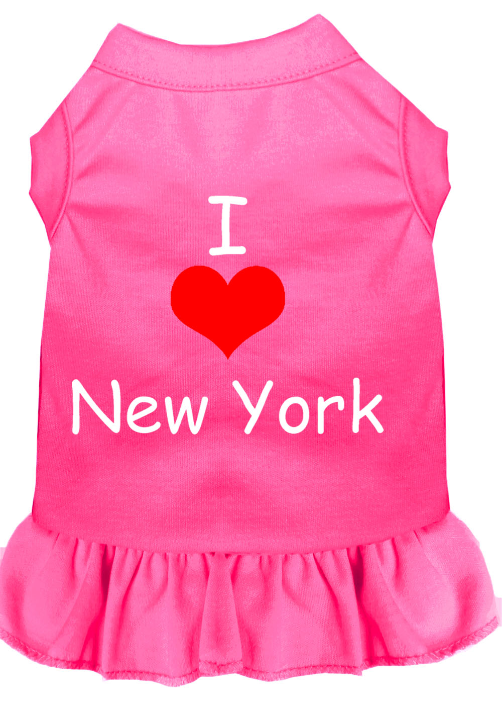 I Heart New York Screen Print Dress Bright Pink 4x (22) GreatEagleInc