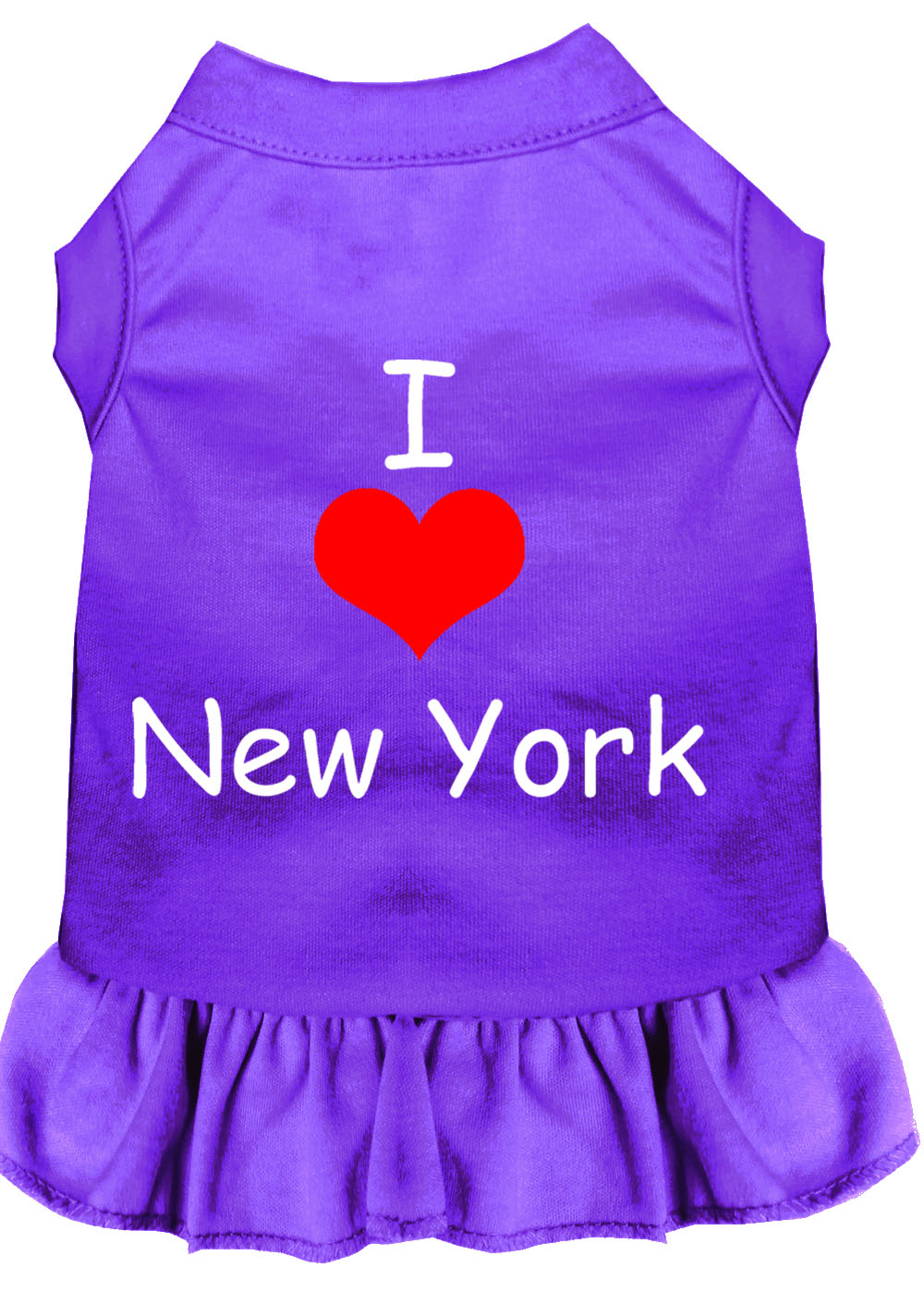 I Heart New York Screen Print Dress Purple Lg GreatEagleInc
