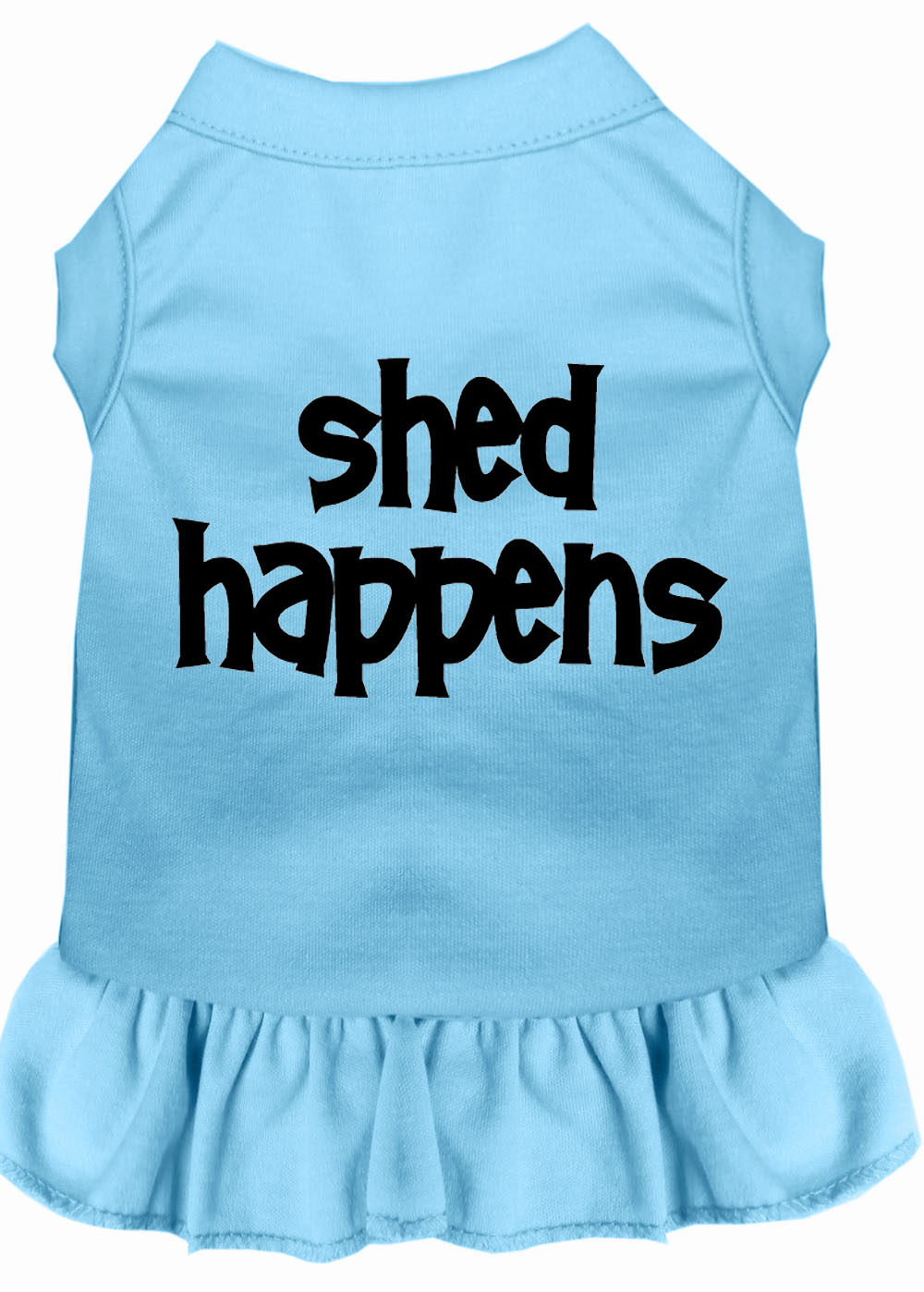 Shed Happens Screen Print Dress Baby Blue 4x (22) GreatEagleInc