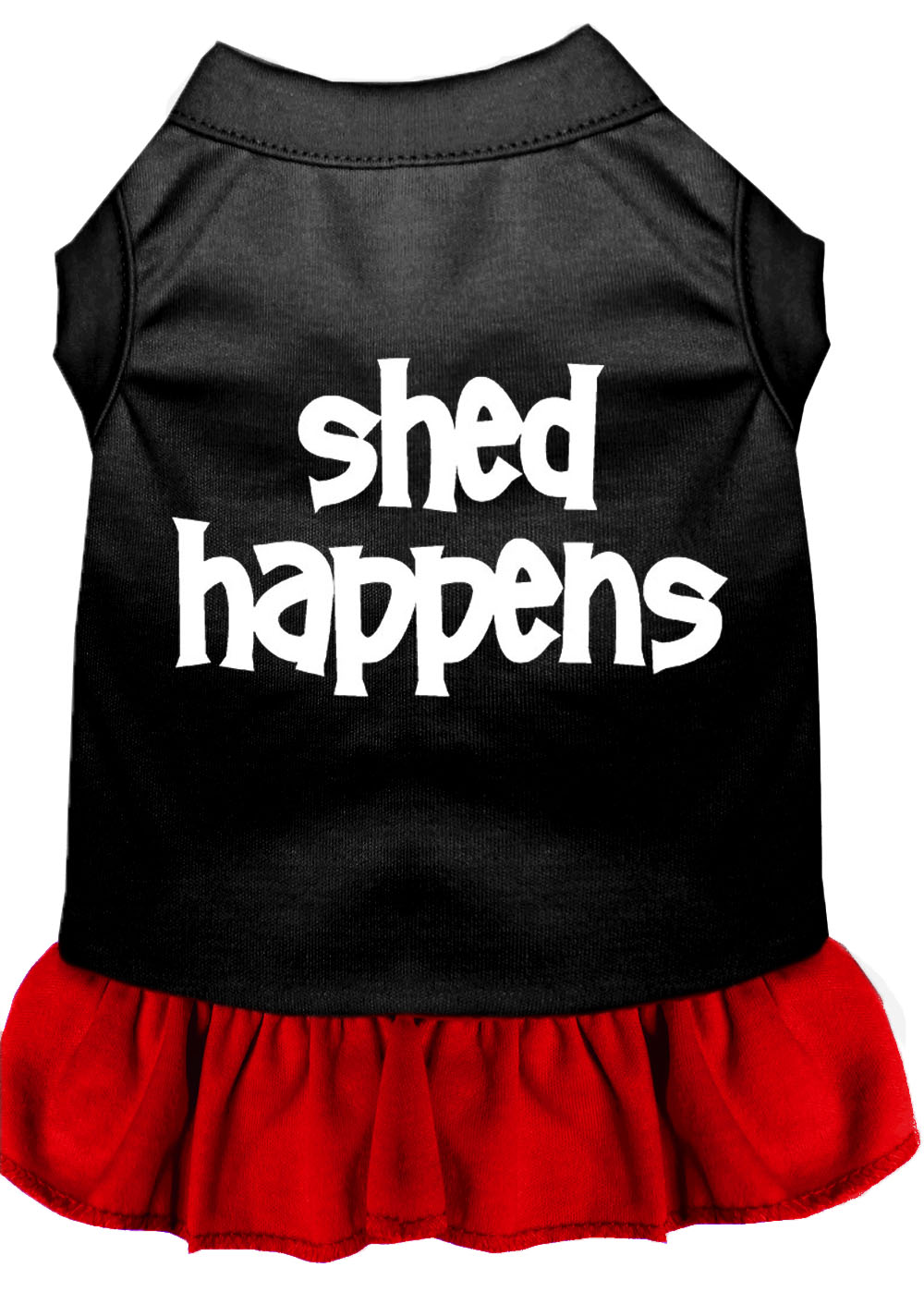 Shed Happens Screen Print Dress Black With Red Lg GreatEagleInc