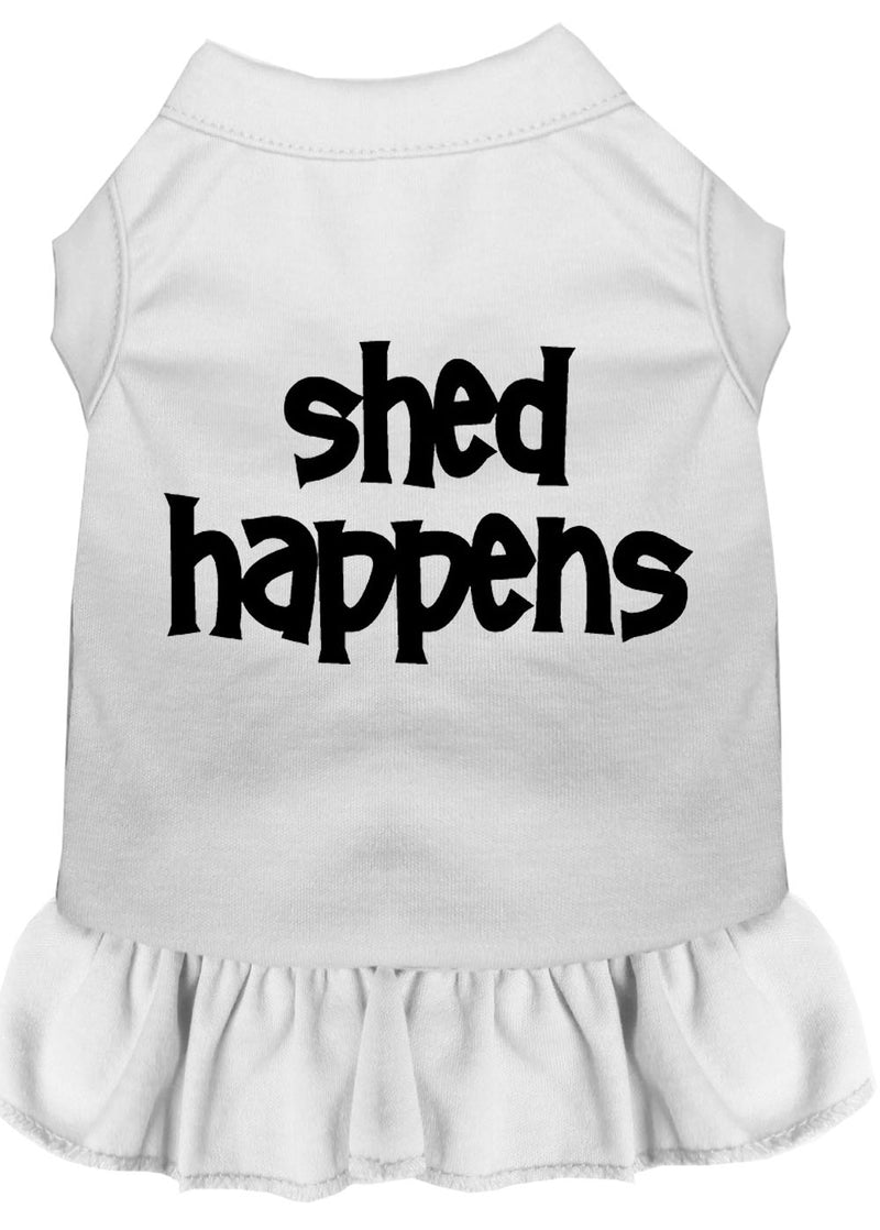 Shed Happens Screen Print Dress White Med GreatEagleInc