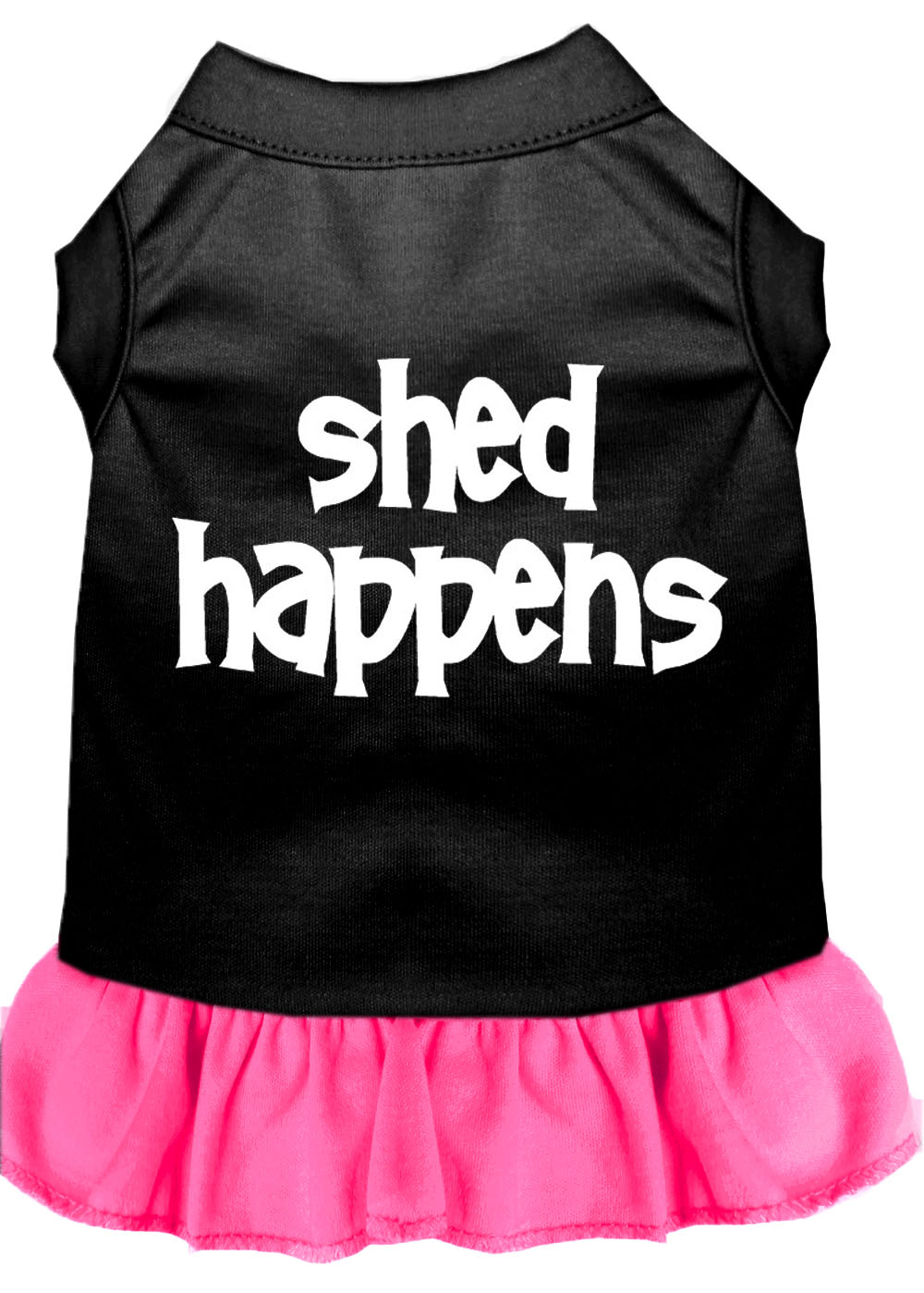 Shed Happens Screen Print Dress Black With Bright Pink Sm GreatEagleInc