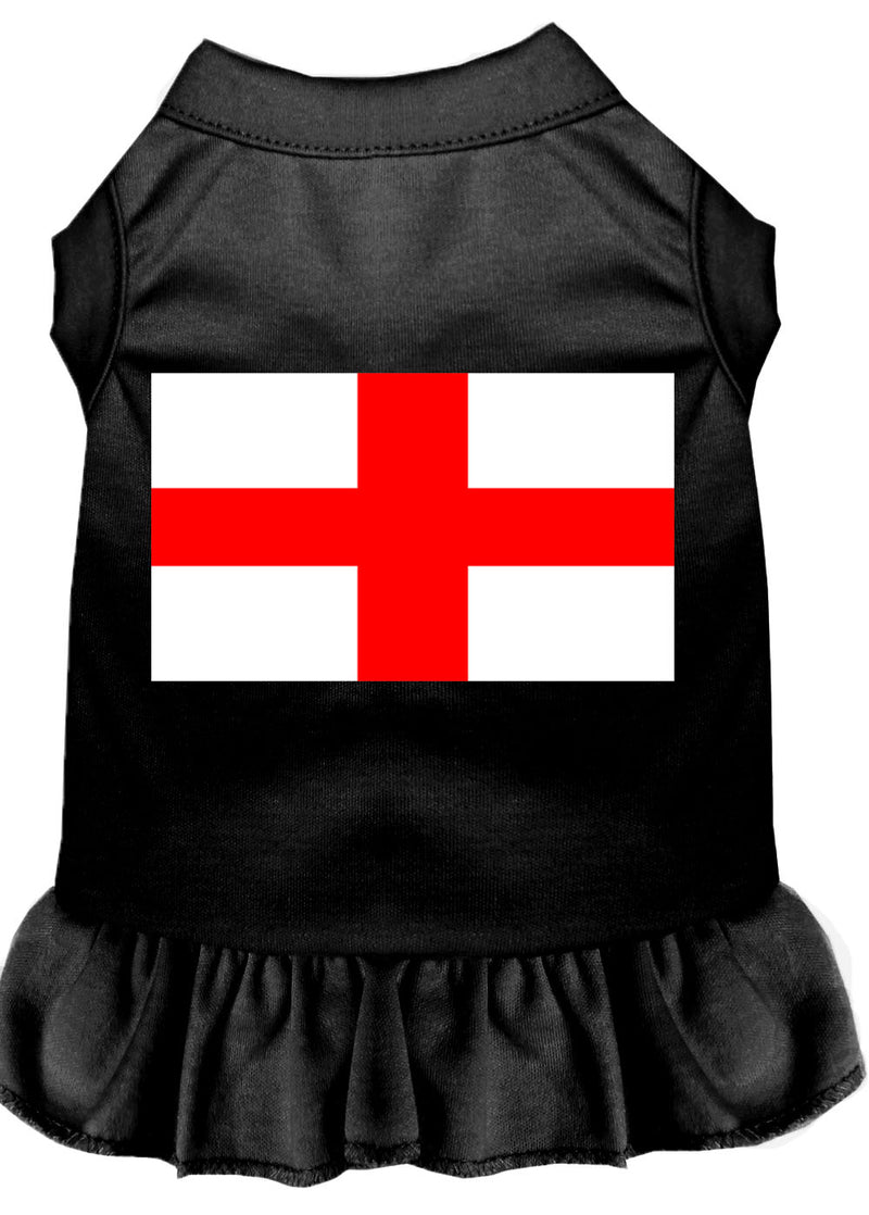 St Georges Cross Screen Print Dress Black Xs GreatEagleInc