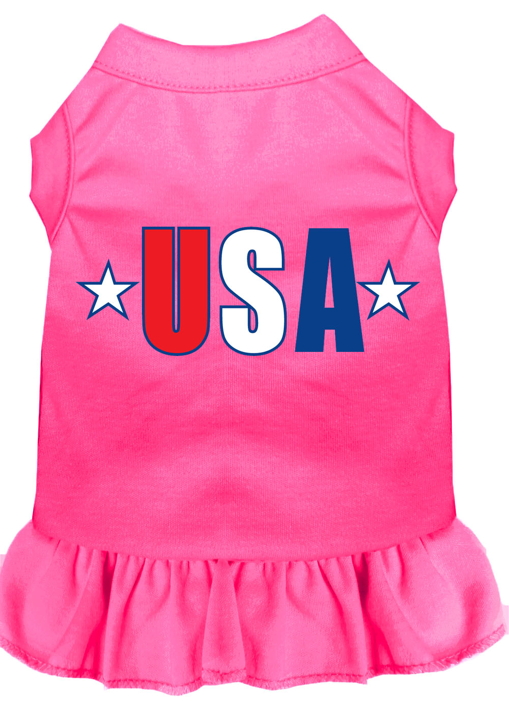 Usa Star Screen Print Dress Black With Bright Pink Lg Default Title