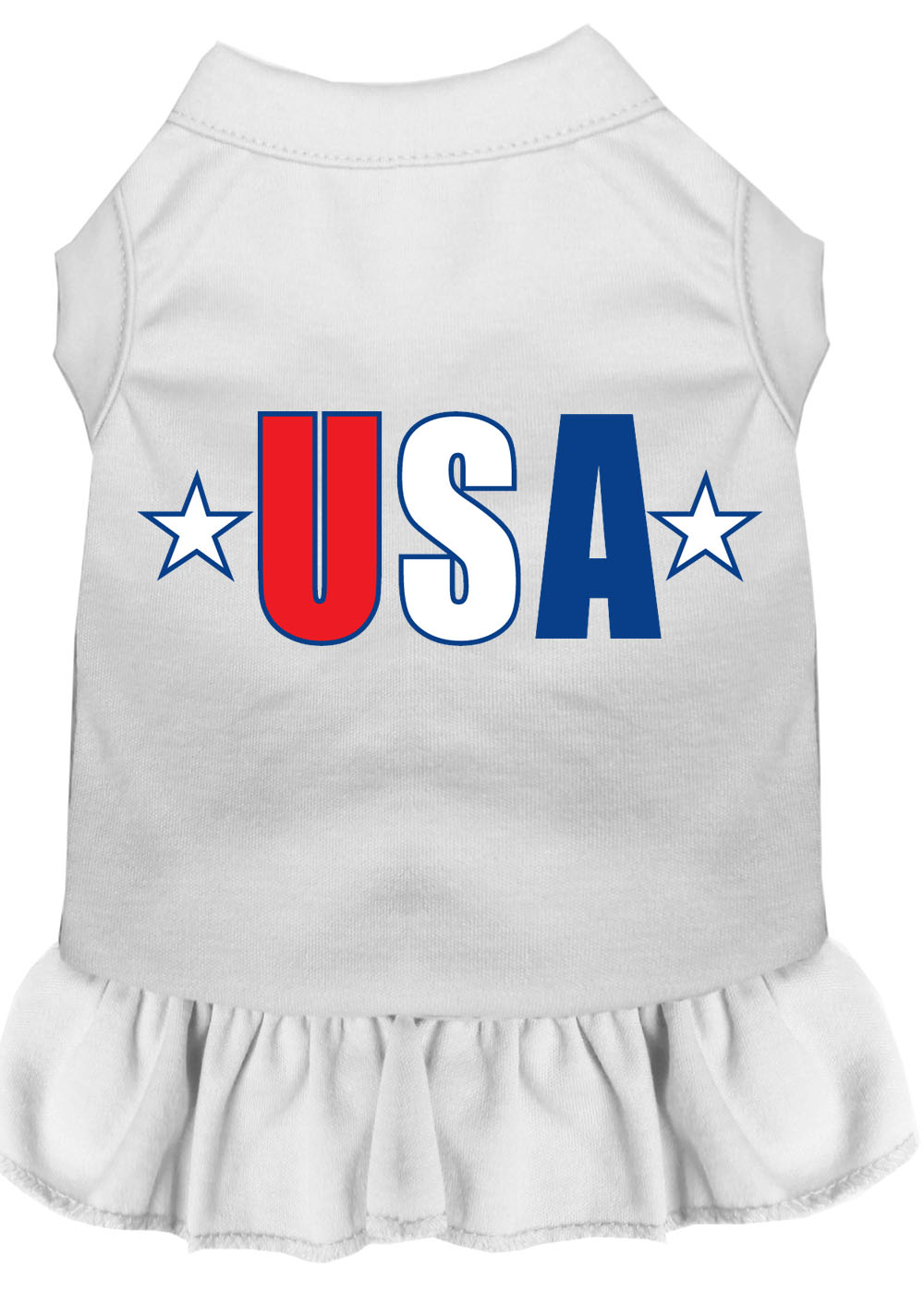 Usa Star Screen Print Dress White Lg Default Title