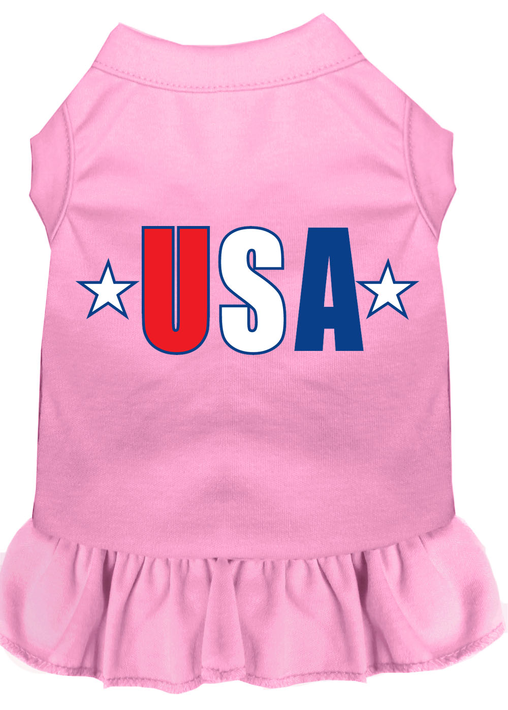 Usa Star Screen Print Dress Light Pink Med Default Title
