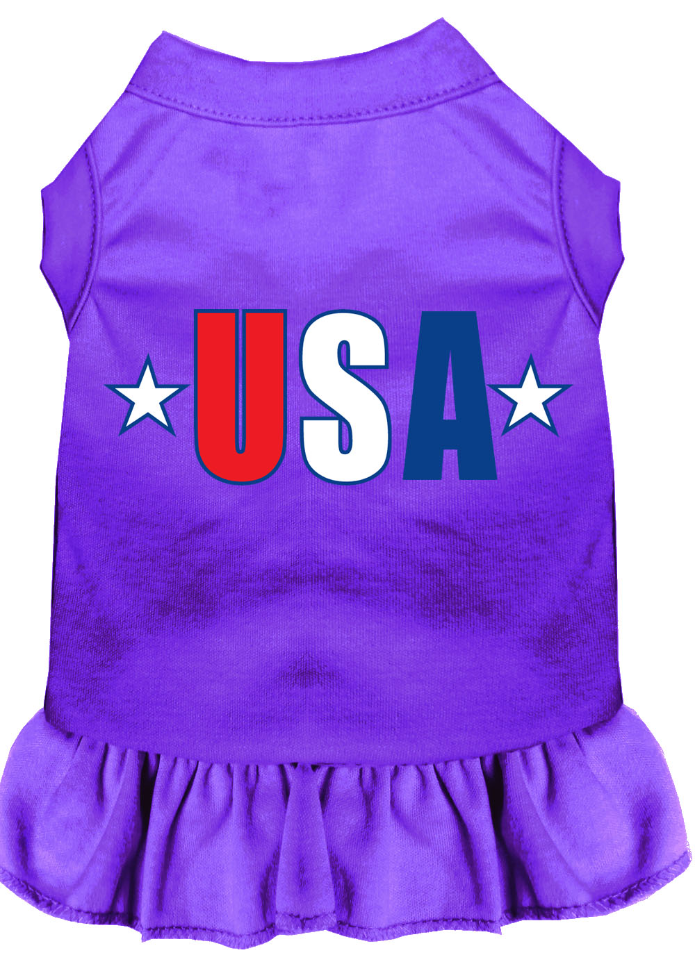 Usa Star Screen Print Dress Purple Xxxl GreatEagleInc