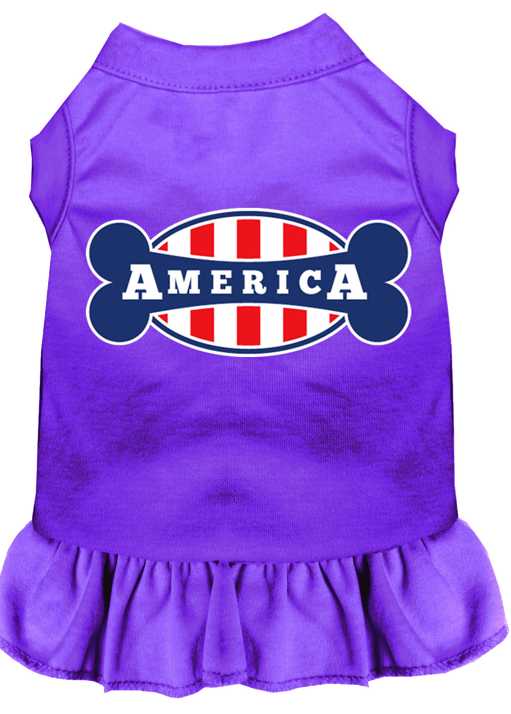 Bonely In America Screen Print Dress Purple Sm GreatEagleInc