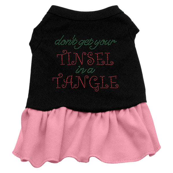 Tinsel In A Tangle Rhinestone Dress Black With Pink Xl GreatEagleInc