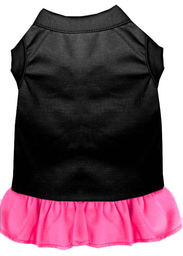 Plain Pet Dress Black With Bright Pink Lg Default Title