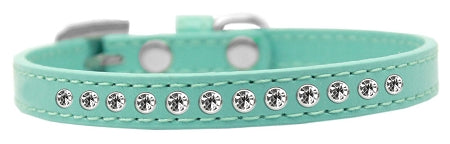 Clear Crystal Size 12 Aqua Puppy Collar Default Title