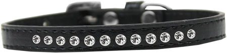 Clear Crystal Size 8 Black Puppy Collar Default Title
