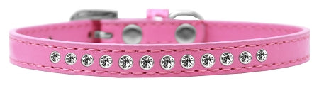 Clear Crystal Size 16 Bright Pink Puppy Collar Default Title