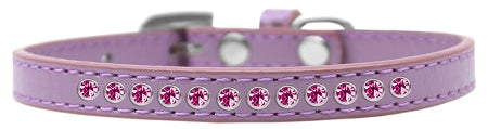 Bright Pink Crystal Size 10 Lavender Puppy Collar Default Title