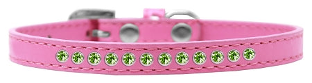 Lime Green Crystal Size 10 Bright Pink Puppy Collar GreatEagleInc