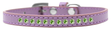 Lime Green Crystal Size 10 Lavender Puppy Collar GreatEagleInc