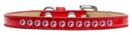 Bright Pink Crystal Size 8 Red Puppy Ice Cream Collar GreatEagleInc