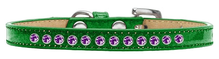 Purple Crystal Size 10 Emerald Green Puppy Ice Cream Collar GreatEagleInc