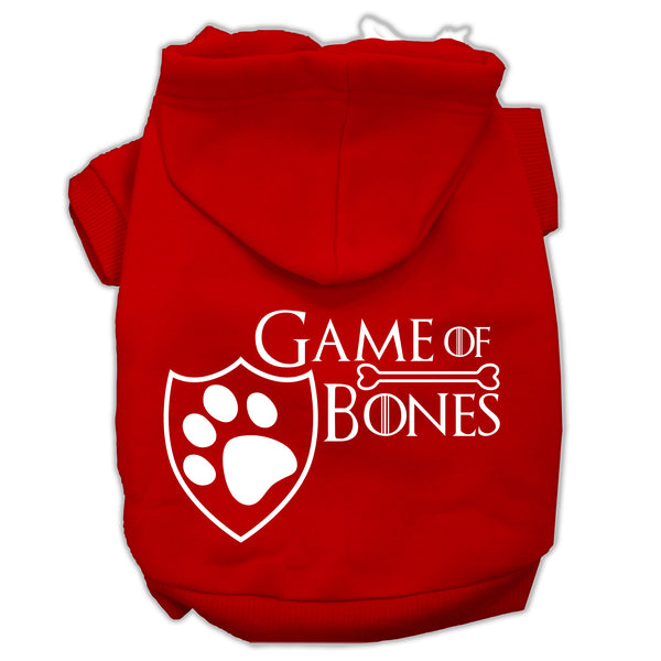 Game Of Bones Screenprint Dog Hoodie Red S Default Title